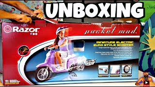 Unboxing Kids Razor Electric Bike 2019 Pocket Mod Betty 24v Reaction Product Review [upl. by Irwin]