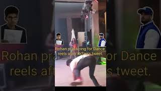 ROHAN CARIAPPA PRACTICING FOR DANCE REELS AFTER READING KRNAS TWEET  tweeter krsna rohan dhh [upl. by Ulund]