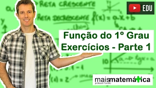 Função do Primeiro Grau Função Afim Exercícios Aula 3 de 9 [upl. by Arbua]