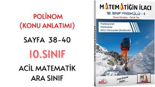 10Sınıf Matematiğin İlacı 2Fasikül Polinom Sayfa 3840 [upl. by Flavia407]