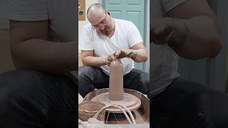 Pottery throwing a bottle vase form [upl. by Adas]