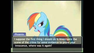 Phoenix Wright  My Little Pony FIM  Turnabout Storm Part 14 [upl. by Burgwell]