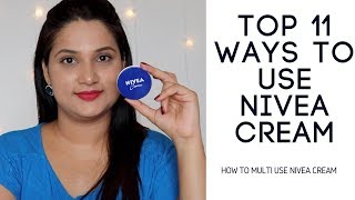 11 Surprising Uses of Nivea Cream  How to Use Nivea Cream in Hindi  Monica Sumant [upl. by Akenom671]