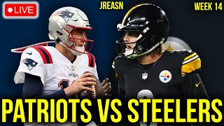 NEW ENGLAND PATRIOTS VS PITTSBURGH STEELERS LIVE STREAM 2023 NFL WEEK 14 REACTION THURSDAY NIGHT [upl. by Regor]