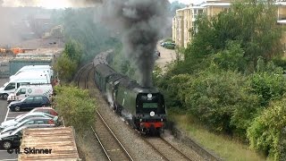 34067 Tangmere slogs up Exeter Bank with 34046 Braunton banking [upl. by Zeb]