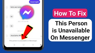 How to fix This person is Unavailable on Messenger Error  this person is unavailable on messenger [upl. by Yasmine]