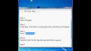 How to Solve Printer Spooler Service Error With Regedit [upl. by Ahtivak]