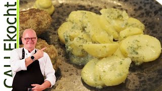 Kartoffelsalat ohne Majonnaise mit Essig und brauner Butter 1a Rezept [upl. by Penman]