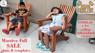 Kids Sized Rocking Chair Adirondack Style DIY Make Money Woodworking [upl. by Annirok]