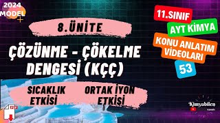 kçç etki eden faktörler  ortak iyon etkisi  KÇÇ  11SINIF  AYT KİMYA [upl. by Sonitnatsnoc]