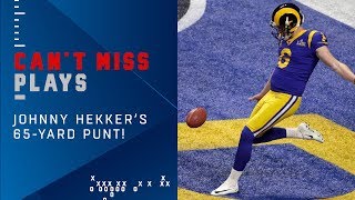 Johnny Hekker Boots the Longest Punt in Super Bowl History  Super Bowl LIII Can’tMiss Play [upl. by Blum]