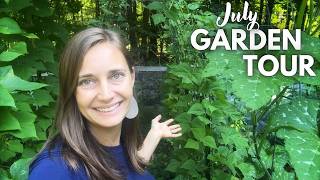 My Wild July Garden Lazy Gardening Vegetable Garden Tour [upl. by Baiel162]