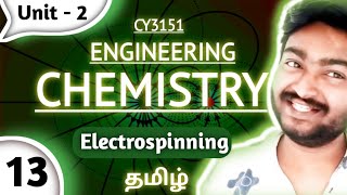 Electrospinning method in Tamil  Nanochemistry  Engineering Chemistry CY3151 Unit 2 [upl. by Arutek230]