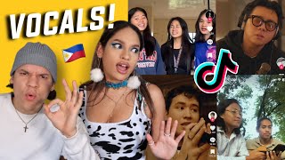 Only in the Philippines  Latinos react to Viral Filipino Singing TikToks [upl. by Noraj]