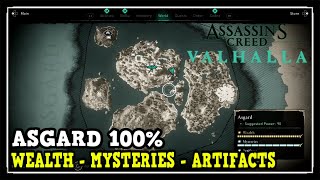 Assassins Creed Valhalla Asgard All Collectibles Wealth Mysteries Artifacts [upl. by Aiket736]