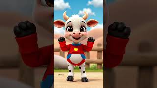 Funny Cow dancing La Vaca Lola song cutebaby adorabledose cowdance lavacalola shortsfeed [upl. by Killarney724]