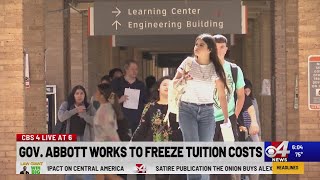 Gov Abbott works to freeze tuition costs [upl. by Hamforrd]