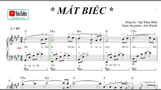 MẮT BIẾC full  Cover piano  sheet pdf [upl. by Darken]