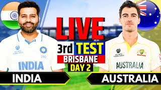 India vs Australia 3rd Test Day 2  IND vs AUS Live Match Live Cricket Match Today 2nd Session [upl. by Anuhsal]