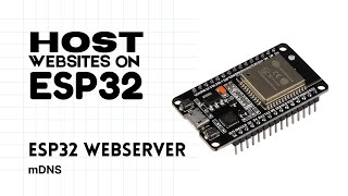 Host websites on ESP32  ESP Webserver with mDNS  ESP32 [upl. by Tobiah966]