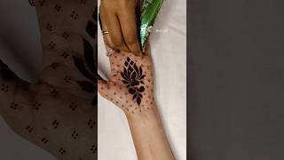 Lotus mehendi design youtube shorts shortsfeed mehndi henna trending tiktok viralvideo yt [upl. by Lura]