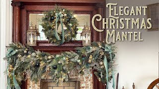 Elegant Christmas Fireplace Mantel Garland Idea  How To Decorate A Fireplace Mantel For Christmas [upl. by Ariaz917]