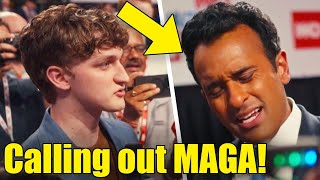 I CALLED OUT a MAGA Celebrity To His Face Immediately PANICS [upl. by Nonaihr]