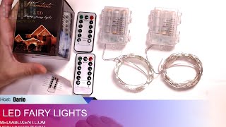 Fairy Lights Fairy String Lights Battery Operated Waterproof 8 Modes 100 LED [upl. by Shellie]