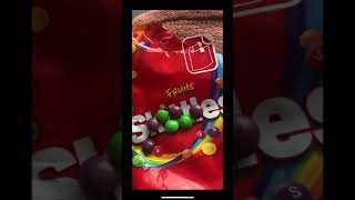 💛🧡❤️ ASMR Skittles 💜💙💚 asmr asmreating satisfying eatingsounds skittles [upl. by Tilda]