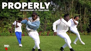 Nyashinski  PROPERLY ft Femi One Official Dance Video  Dance Republic Africa [upl. by Simona]