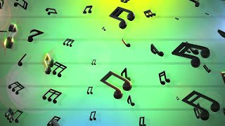 Music Notes Background loop  Green Screen Motion Graphics Animated Background Copyright Free [upl. by Nnayllas613]