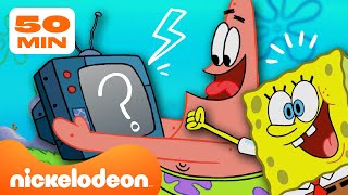 Bob Esponja  Todo lo que Bob Esponja ve por TV 📺  Compilación de 50 minutos  Nickelodeon [upl. by Priest]