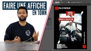 FAIRE UNE AFFICHE  EN 10MN  💥 Photoshop Illustrator Indesign [upl. by Adiell]