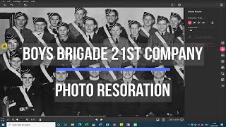 Photo restoration of Whitchurch Cardiff Boys Brigade 21st Company Ararat Baptist Church 1951 [upl. by Yvehc]