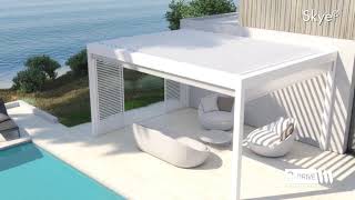 Pergola à lames orientables et retractables [upl. by Aixela]