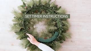 30quot Holiday Wreath Timer Instructions [upl. by Randi]