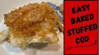 Baked Stuffed Cod Fish Recipe  Easy [upl. by Tak]