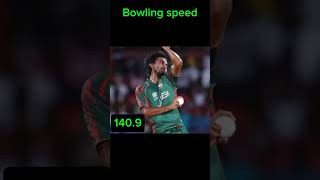 cricket Bangladesh player bowlimg speed foryoubangladeshcricketplayerballerspeed [upl. by Siahc]