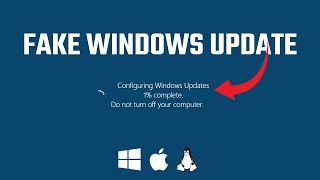 Fake windows update also for Mac amp Linux  prank [upl. by Kaufmann]