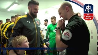 Exclusive Tunnel Cam  Preston 12 Arsenal Emirates FA Cup 201617 R3  Inside Access [upl. by Assirak]