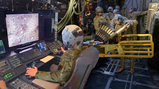 US Combat Crew Demolish Ground Targets From Feared AC130 in the Air [upl. by Ahsened]