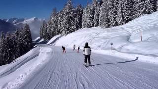 AT  SaalbachHinterglemm  Ski ride from Bründlkopf to Saalbach [upl. by Tsuda]