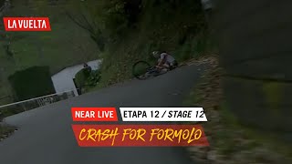 Crash for Formolo  Stage 12  La Vuelta 20 [upl. by Zednanref]