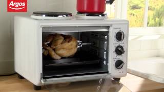 Cookworks KHB28RC10SKH White Mini Oven with Hob Argos Review [upl. by Eloisa]