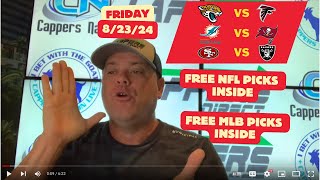 FREE NFL Picks  MLB Picks 82324 Jaguars vs Falcons Dolphins vs Buccaneers amp 49ers vs Raiders [upl. by Enelrac]