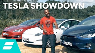 Tesla Showdown Model 3 vs Model S vs Model X [upl. by Vinay]