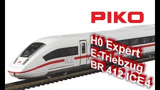 PIKO V078 H0 Expert Elektrotriebzug BR 412 quotICE 4quot 51400 [upl. by Yrolam955]