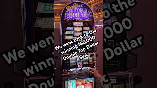 We put 2500 into the Double Top Dollar that we won 50000 on slots jackpot win gambling [upl. by Yenahpets]