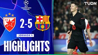 HIGHLIGHTS  Estrella Roja vs Barcelona  UEFA Champions League 2425  TUDN [upl. by Latyrc]