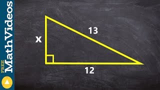 Finding the missing length of a triangle using pythagorean theorem [upl. by Eahsel]